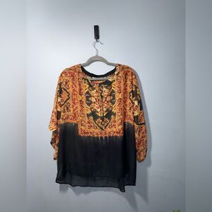 Violet & Claire boho women’s oversized sheen tunic top size large EUC